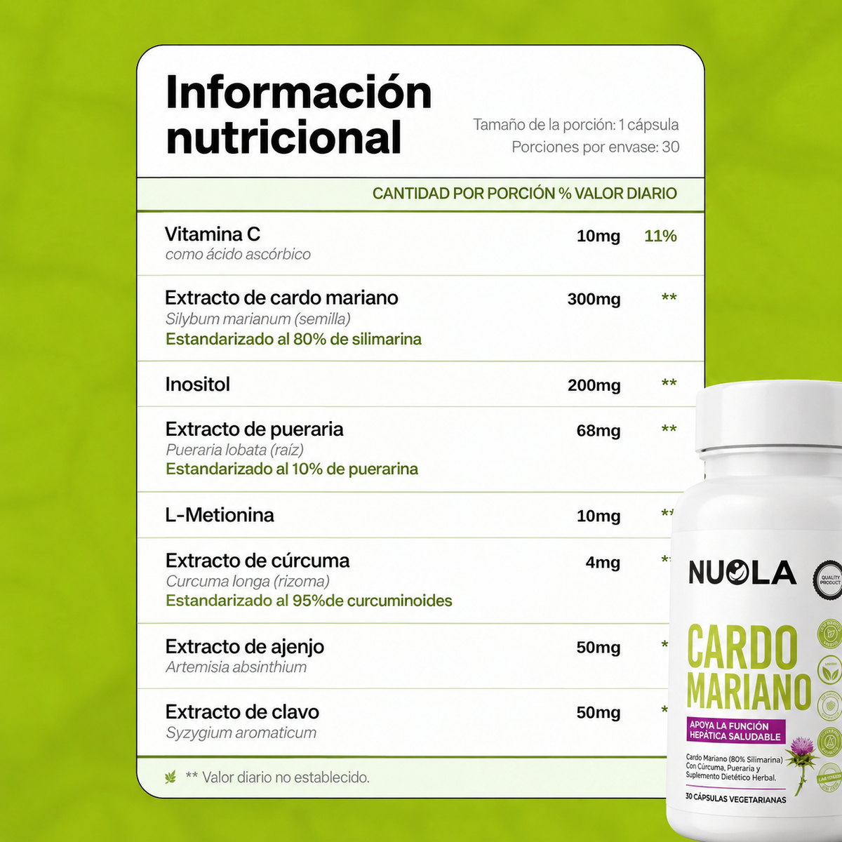 Apoyo Hepático con Cardo Mariano - NUOLA