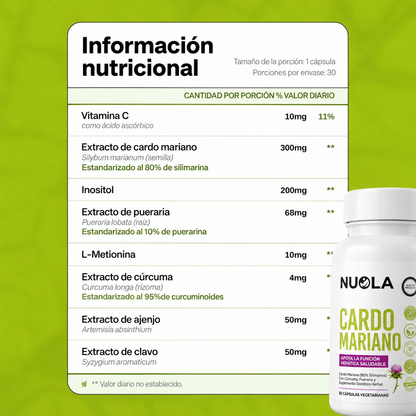 Apoyo Hepático con Cardo Mariano - NUOLA